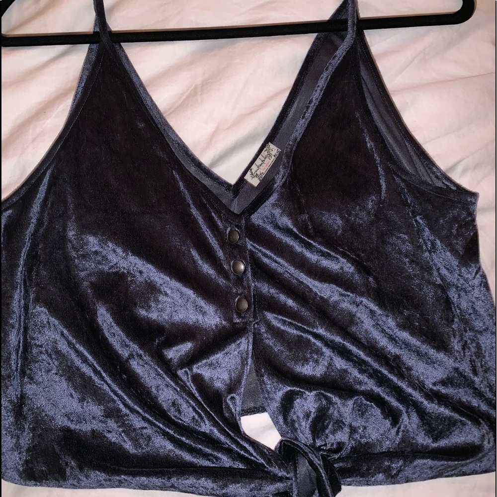 Free people velvet navy tank